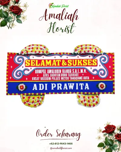 Karangan Bunga Ucapan Selamat pameuntasan